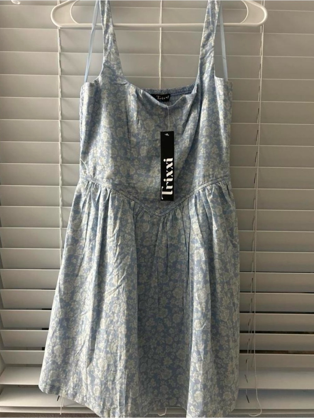 Trixxi Light Blue Floral Mini Dress